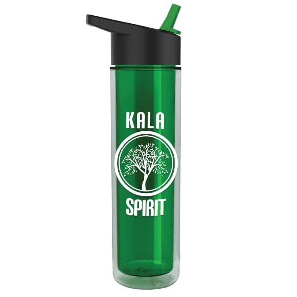 16 oz Insulated Sports Bottle with Flip Straw Lid