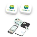 Two imprinted items and packaging