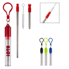 Custom Promotional Stainless Steel Straws With Pouch
