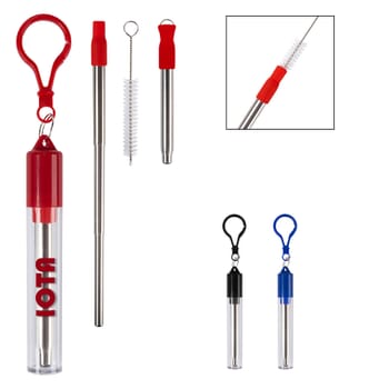 Collapsible Stainless Steel Straw Kit