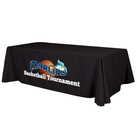 8' Standard Table Throw - Full Color Front Panel - 24hr Service