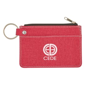 Heathered Card Wallet with Key Ring