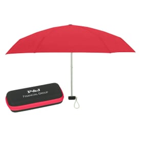 37&quot; Arc Telescopic Folding Travel Umbrella With Eva Case