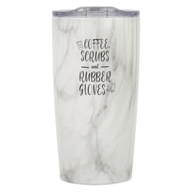 20 oz Marble Himalayan Nurse Tumbler – Coffee, Scrubs &amp; Rubber Gloves