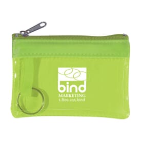 Translucent Zippered Coin Pouch