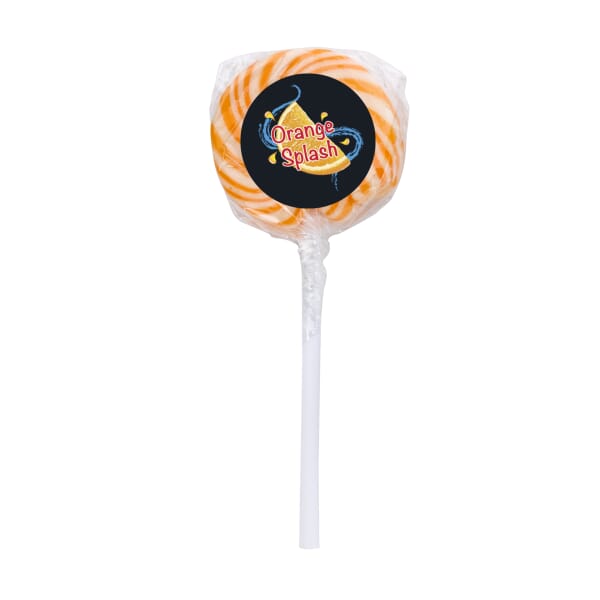 Swirl Lollipop with Round Label - Promotional Giveaway | Crestline