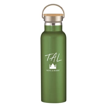 21 oz Tipton Stainless Steel Bottle With Wood Lid