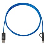 3-in-1 Braided Charging Cable - 10 ft