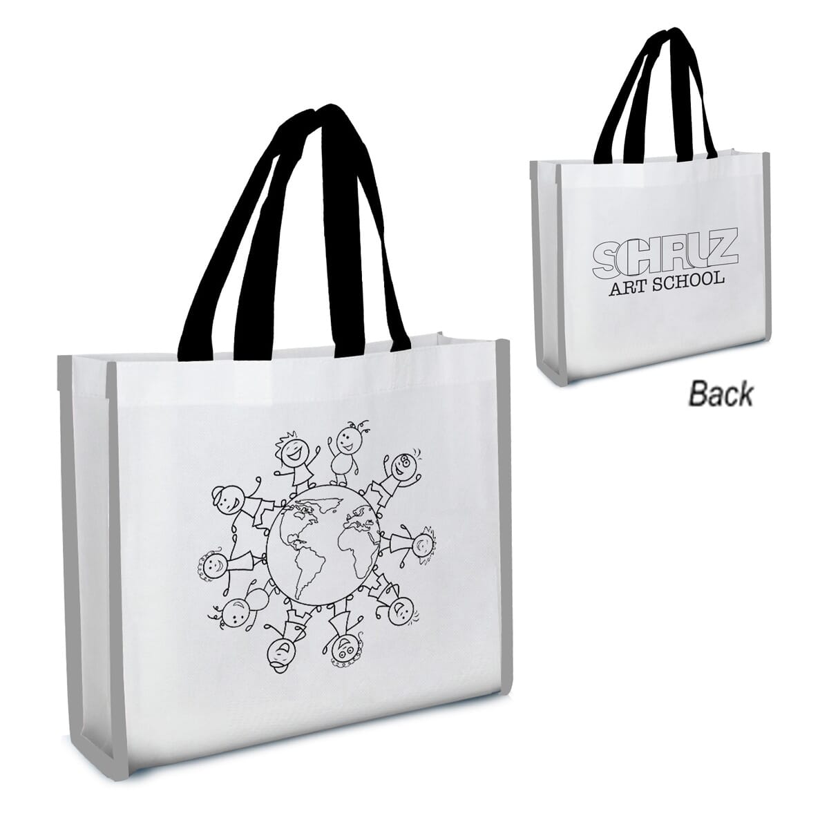 Download Reflective Non Woven Coloring Tote Bag With Crayons Promotional Giveaway Crestline