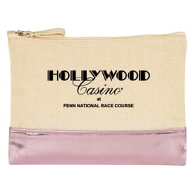 12 oz Cotton Cosmetic Bag With Metallic Accent
