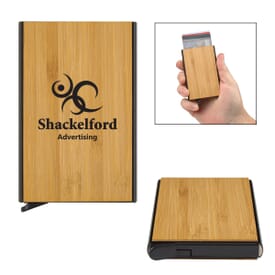 Bamboo RFID Data Blocking Card Holder