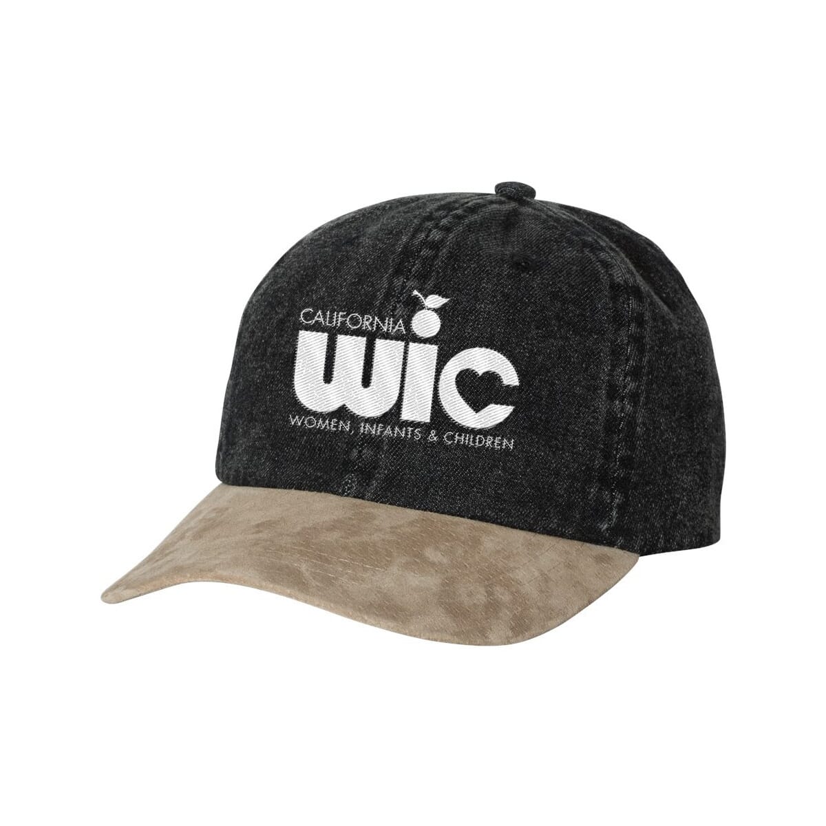 Mega Cap Washed Denim with Suede Bill Cap