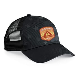 Outdoor Cap Debossed Stars and Stripes with Mesh Back