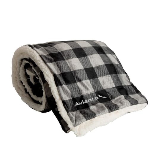 Mink Sherpa Blanket - Plaid