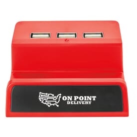Light-Up Logo USB Hub and Mobile Stand