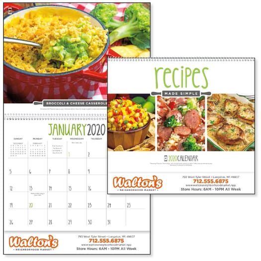 2022 Recipes Made Simple Calendar