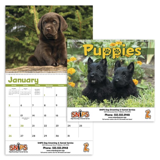 2025 Puppies Calendar
