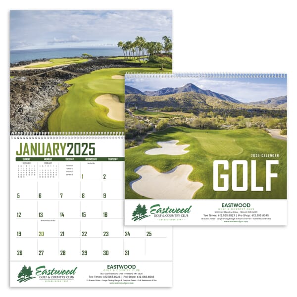 2025 Golf Calendar Promotional Giveaway Crestline