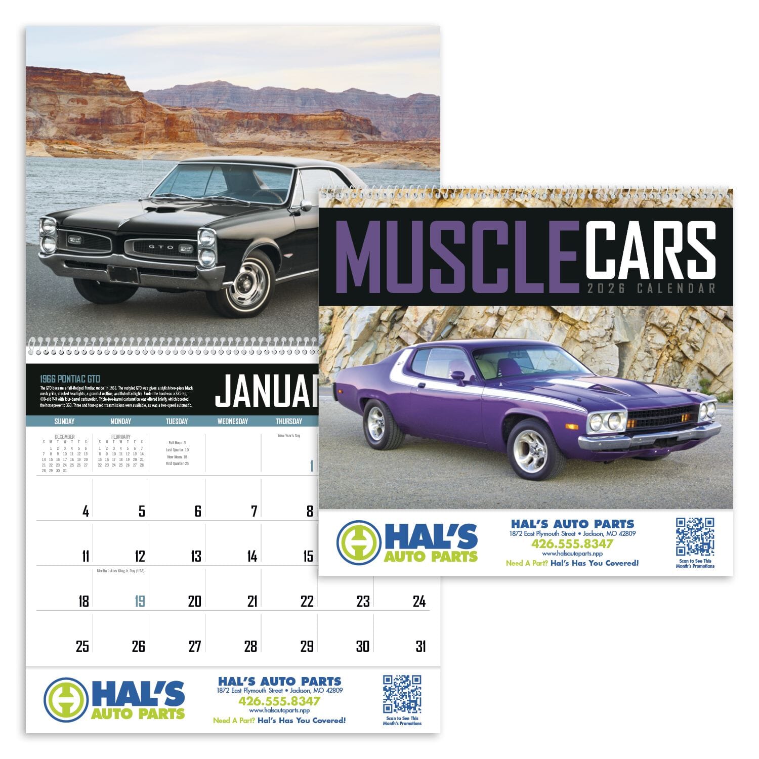 2025 Muscle Cars Calendar Promotional Giveaway Crestline