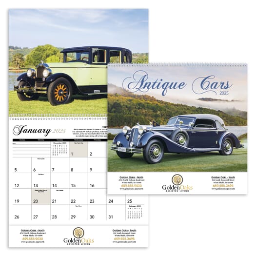2025 Antique Cars Calendar