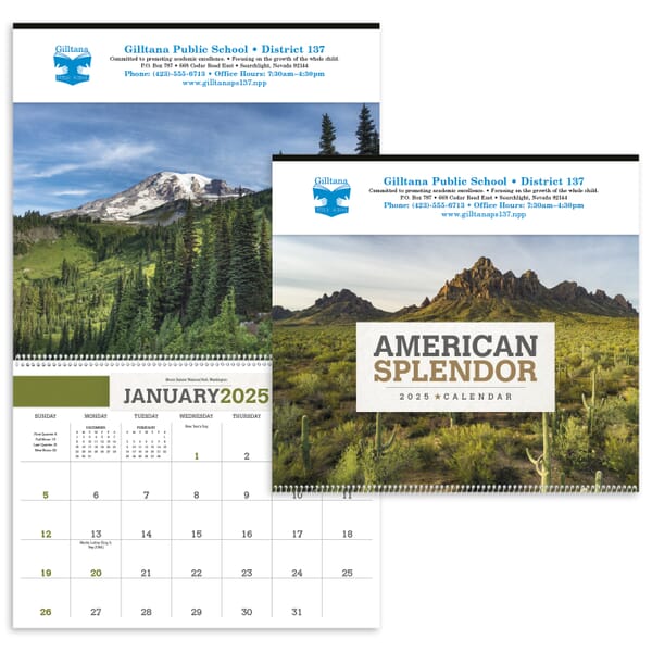 2020 American Splendor Calendar 14"W x 12"H
