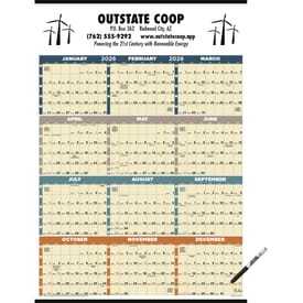 2021 Time Management Span-A-Year (Laminated w/Marker)