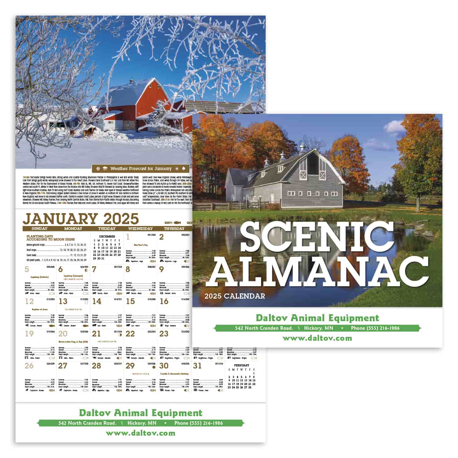 2022 Scenic Almanac Calendar Promotional Giveaway Crestline