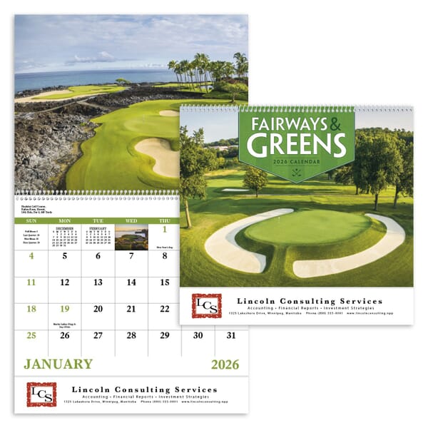 2020 Fairways & Greens - Spiral Calendar