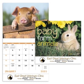 2024 Baby Farm Animals - Stapled Calendar