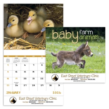 2026 Baby Farm Animals - Stapled Calendar