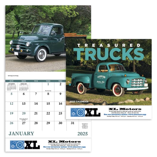 2025 Treasured Trucks - Stapled Calendar
