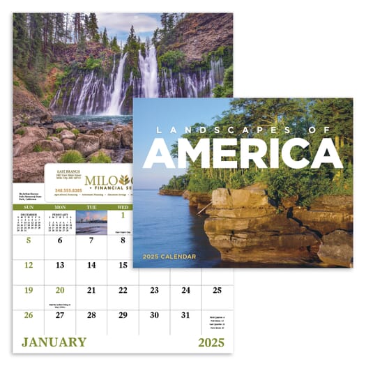 2025 Landscapes of America - Window Calendar - Promotional Giveaway  Crestline