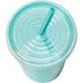 Top view of lid and straw
