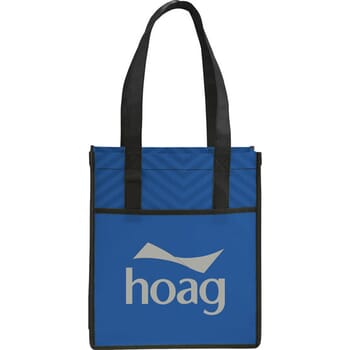 Printed Chevron Non-Woven Shopper Tote