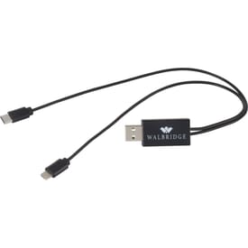 Radiant Light Up Logo 3-in-1 Charging Cable