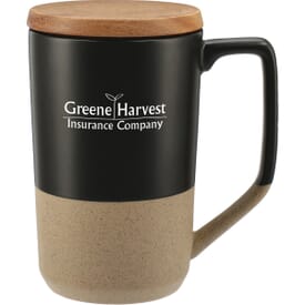 16 oz Tahoe Ceramic Mug with Wood Lid