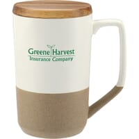 16 oz Tahoe Ceramic Mug with Wood Lid