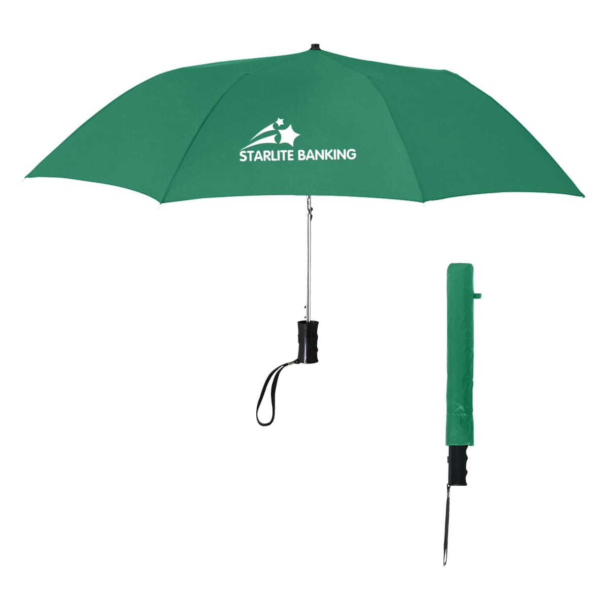 36" Arc Telescopic Folding Automatic Umbrella