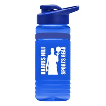 20 oz Recycled PETE Bottle With Drink Thru Lid and Silicone Band