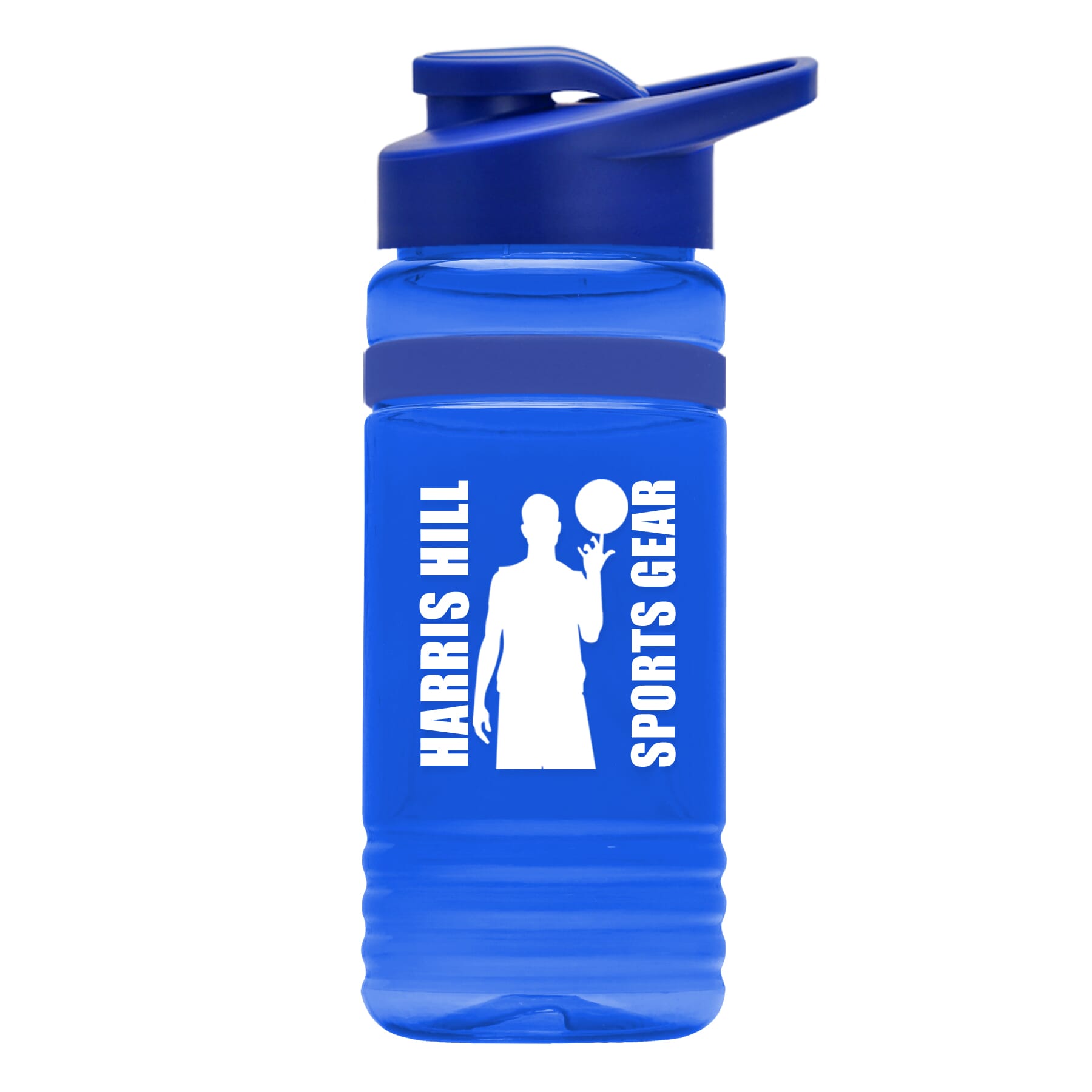 20 oz Recycled PETE Bottle With Drink Thru Lid and Silicone Band