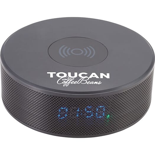 Bluetooth® Speaker Clock with Wireless Charger
