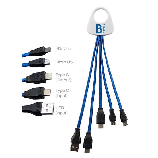 Hydra Type C Braided 3-in-2 Charging Cable