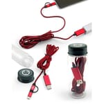 Long 6.5 ft Bottled 3-in-1 Charging Cable