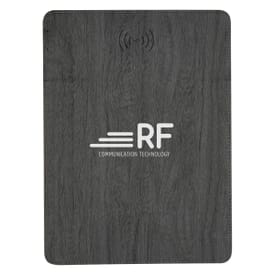 Woodgrain Wireless Charging Mouse Pad With Phone Stand