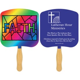 Faith Stained Glass Fan