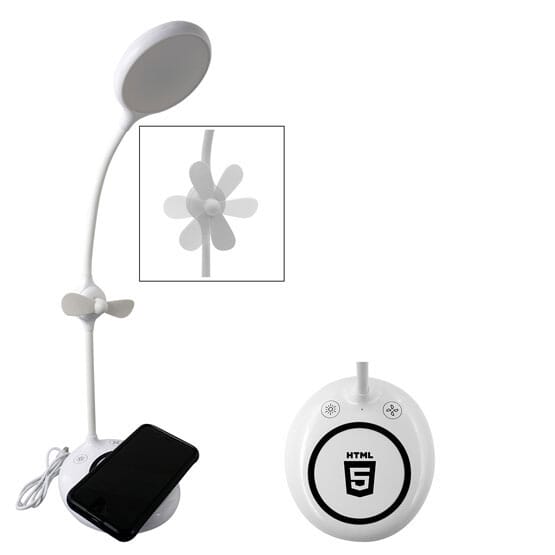 portable charger fan and light