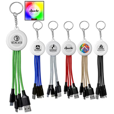Custom Color Changing Keychain Cable with Logo | Crestline