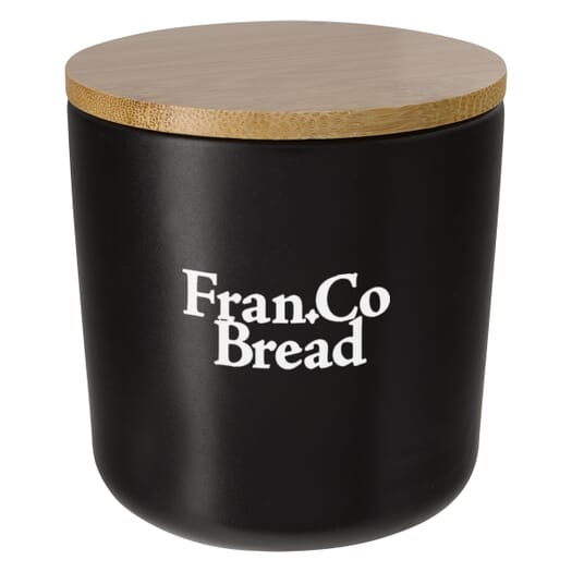 17 oz Ceramic Container With Bamboo Lid