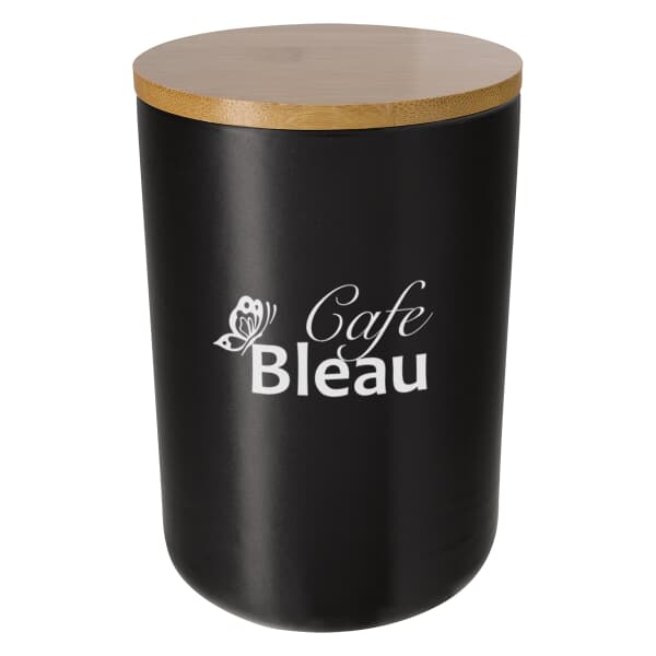 24 oz Ceramic Container With Bamboo Lid