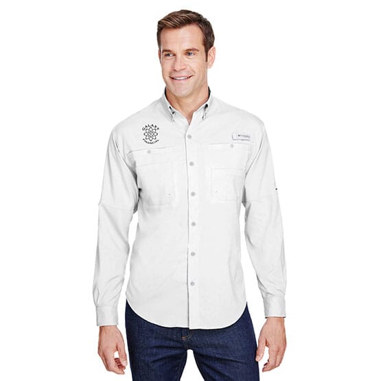 Columbia Men's Tamiami II Long-Sleeve Shirt Embroidery White / x Large